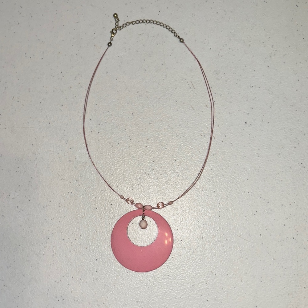 Pink Pendant Necklace